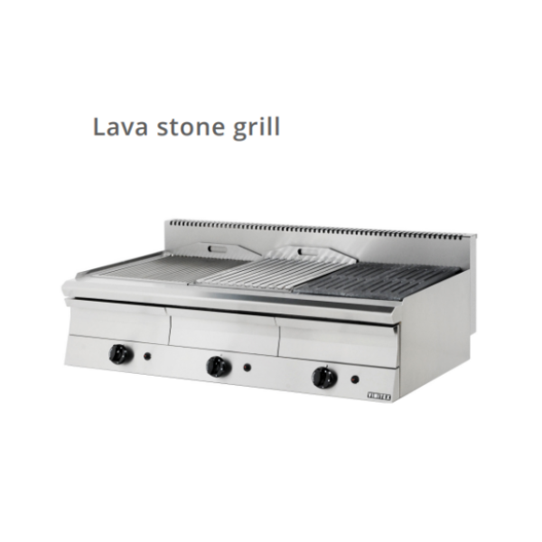 Επιτραπέζια Σχαριέρα αερίου με πέτρα λάβας 120X70X30εκ VMX-753V