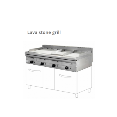 Επιδαπέδια Σχαριέρα αερίου νερού με πέτρα λάβας 160Χ70Χ30 εκ VMX-754V MD