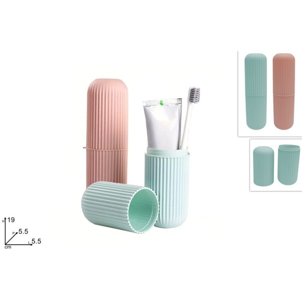 ΘΗΚΗ ΠΛΑΣΤΙΚΗ ΓΙΑ ΟΔΟΝΤΟΒΟΥΡΤΣΑ & ΟΔΟΝΤΟΚΡΕΜΑ ΣΕ 2 ΧΡΩΜΑΤΑ H19X P5.5 X L5.5CM