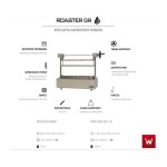 Επαγγελματική ψησταριά ROBATA κάρβουνου επιτραπέζια με ανύψωση VKN-ROASTER GR110 110X45X30(+75) εκ