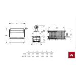 Επαγγελματική ψησταριά ROBATA κάρβουνου επιτραπέζια με ανύψωση VKN-ROASTER GR110 110X45X30(+75) εκ