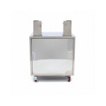 Καροτσάκι πορτοκαλί αποχυμωτή - με κάδο απορριμμάτων - Ανοξείδωτο ατσάλι MAX-09300037