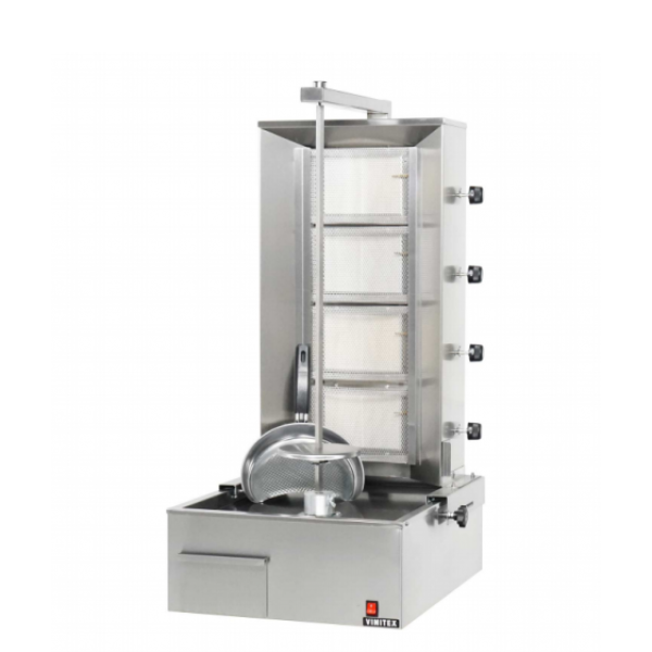 Γυριέρα αερίου με 4 BIG καυστήρες Μοτέρ Κάτω 52Χ67Χ108 εκ VMX-904TR