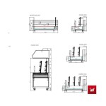Επαγγελματική ανοξείδωτη επιδαπέδια ψησταριά κάρβουνου με σούβλες τρείς ατέρμονες και χοάνη VKN-LGH9 160χ110χ200 εκ