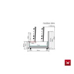 Επαγγελματική ανοξείδωτη επιδαπέδια ψησταριά κάρβουνου με σούβλες δύο ατέρμονες VKN-LG6 160χ81χ154 εκ