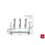 Επαγγελματική ανοξείδωτη επιδαπέδια ψησταριά κάρβουνου με σούβλες τρείς ατέρμονες VKN-LG9 160χ110χ154 εκ