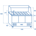 Ψυγείο σαλατών BB 93  137X70X139