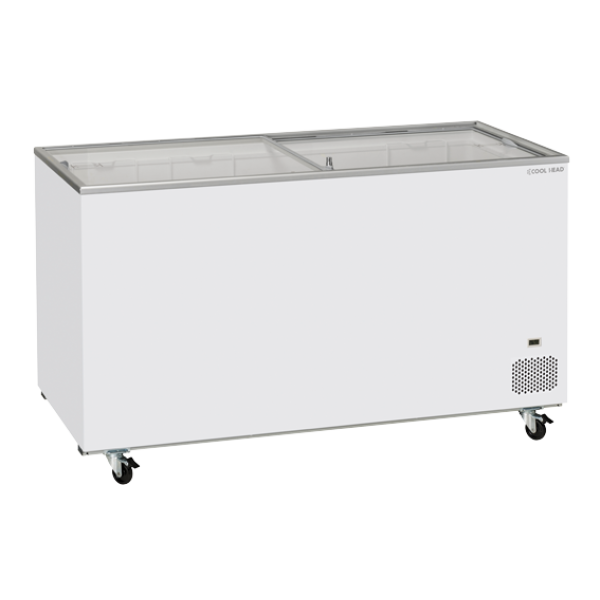 Οριζόντιος καταψύκτης CFG 508 με συρόμενα γυάλινα καπάκια 500lt 155X63X86 ENERGY CLASS  D