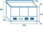 Πάγκος συντήρησης CRA 93A - GN1/1 (ΑΝΟΞΕΊΔΩΤΗ ΕΠΙΦΑΝΕΙΑ ΕΡΓΑΣΙΑΣ)