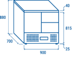 Ψυχόμενες Σαλατιέρες CRD 92A - GN1/1(ΑΝΟΞΕΊΔΩΤΗ ΕΠΙΦΑΝΕΙΑ ΕΡΓΑΣΙΑΣ & ΣΥΡΤΑΡΙΑ)
