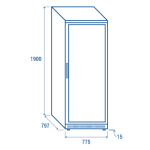 Ψυγείο CRG 6 - GN2/1 (ΜΕ ΓΥΑΛΙΝΗ ΠΟΡΤΑ)