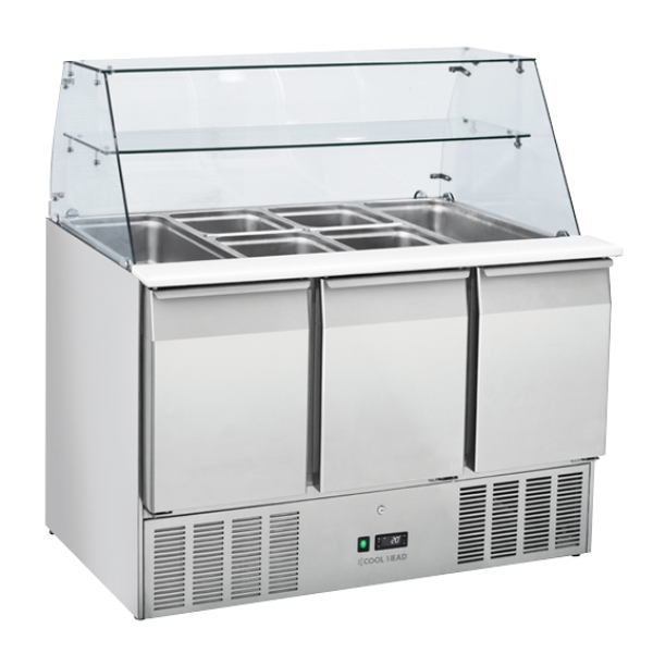 Ψυγείο σαλατών CRQ 93A - GN1/1 (ΑΝΟΙΧΤΗ ΕΠΙΦΑΝΕΙΑ ΕΡΓΑΣΙΑΣ)