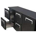 BACK BAR QBG 300 με τρεις γυάλινες ανοιγόμενες πόρτες