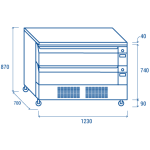 Ψυγείο πάγκος συντήρησης - κατάψυξης GN 1/1 DWT 122