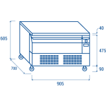 Ψυγείο πάγκος συντήρησης - κατάψυξης GN 1/1 DWT 90