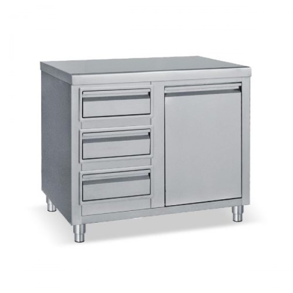 Ερμάριο με συρτάρια κι ανακλινόμενο αμπάρι 100Χ70Χ85 εκ BM-ESA100