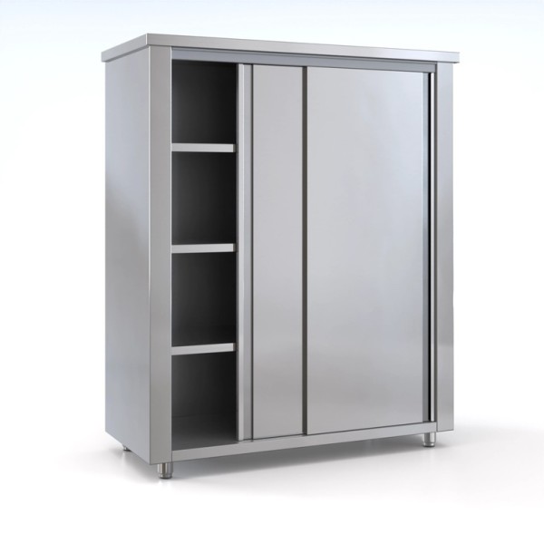 Επαγγελματικό ερμάριο ανοξειδωτο σκευών ντουλάπα με συρόμενες πόρτες 90Χ70Χ200 ID-ER.SK90