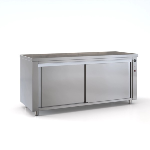 Θερμοερμάριο επαγγελματικό ανοξείδωτο με συρόμενες πόρτες 190X70X87 εκ ID-ER.TH190