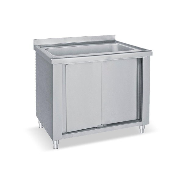 Λάντζα Σκευών κλειστή με 1 γούρνα 160X70X85 εκ BM-LK96160