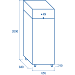 Θάλαμος συντήρησης MR 7 - GN2/1 705X840X2090  ENERGY CLASS C