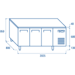 Πάγκος συντήρησης PA 3100 - EURONORM για λαμαρίνες 600 χ 400mm 225X80X85