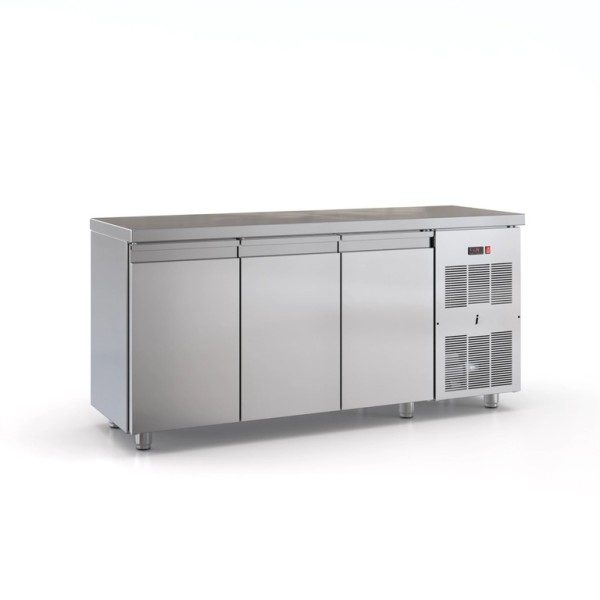 Επαγγελματικό Ψυγείο πάγκος κατάψυξη ανοξείδωτο με 3 πόρτες 180X60X87 εκ ID-PSMK17560