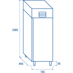 Θάλαμος κατάψυξης QN 7 - GN2/1   705X918X2085 ENERGY CLASS  C