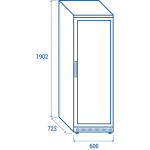 Κατάψυξη 400 λίτρων QNG 400 (ΜΕ ΓΥΑΛΙΝΗ ΠΟΡΤΑ)