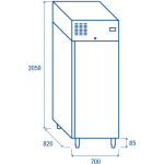 Ψυχόμενος θάλαμος συντήρησης QPN 740 - EURONORM 70X82X205 ENERGY CLASS DENERGY CLASS  D