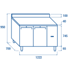Ψυχόμενος πάγκος QR 2200SG - GN 1/1 (ΑΠΟΜΑΚΡΥΣΜΕΝΗΣ ΣΥΝΔΕΣΗΣ REMOTE)