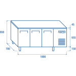 Ψυχόμενος πάγκος QR 3100 - GN 1/1