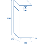 Ψυγείο Θάλαμος QR 6-5A - GN2/1 700X850X2045 ENERGY CLASS  A