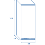 Ψυγείο αναψυκτικών QR 600 - GN2/1