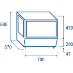 Βιτρίνα πάγκου συντήρησης RC 120SQ - 120lt
