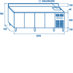 Ψυχόμενος πάγκος RC 4200LV - GN 1/1 (ME ΝΕΡΟΧΥΤΗ)