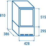 Βιτρίνα ψυχόμενη τεσσάρων όψεων CH-RC 58W - 58lt (Λευκή) - 58lt (Λευκή)