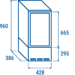 Βιτρίνα ζαχαροπλαστικής RC 78B - 78lt (Μαύρη)