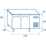 Πάγκος κατάψυξης για λεκανάκια 325χ410 mm SF 2100