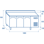 Πάγκος κατάψυξης για λεκανάκια 325χ410 mm SF 3200