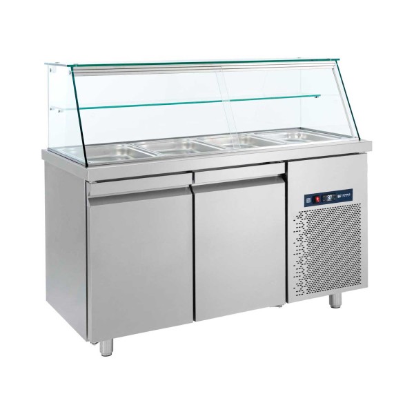 Ψυγείο σαλατών συντήρηση με 2 πόρτες για 4 GN 1/1 139X70X130 εκ BM-SMGN139