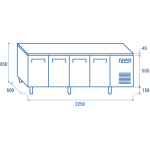 Πάγκος συντήρησης για λεκανάκια 325χ410 mm SR 4100