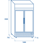 Ψυγείο αναψυκτικών TKG 800H με διαφημιστική μετώπη 800lt