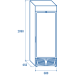 Κατάψυξη TNG 480C 350 λίτρων με μετώπη