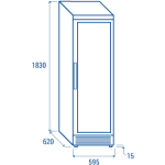 Ψυγείο κρασιού TW 400 καφέ 350lt