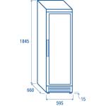 Ψυγείο κρασιού TWS 400 ασημί 350lt