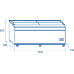 Καταψύκτης με συρόμενα κρύσταλλα VF 2100SW ENERGY CLASS C
