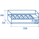 Ψυγείο σαλατών VRX 12/33 για GN 1/4