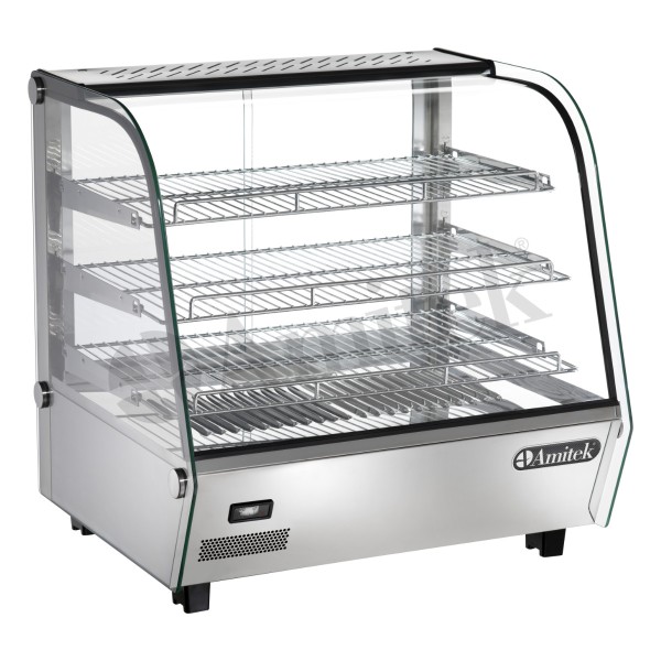 Επιτραπέζια Θερμαινόμενη Βιτρίνα με Ανοξείδωτο Ατσάλι και Κρύσταλλα AK120EC 68Χ57Χ27