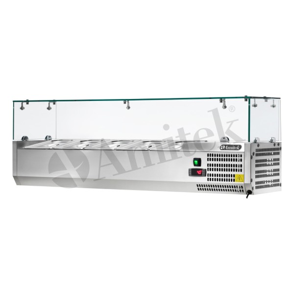 Ψυχόμενη βιτρίνα σαλατών AK12433 120Χ34Χ44