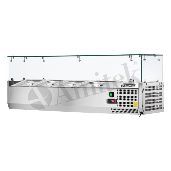 Ψυχόμενη βιτρίνα σαλατών AK12433 120Χ40Χ44